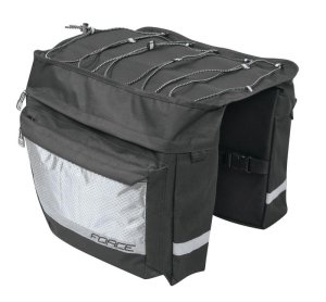 Force Gepäckträgertasche, schwarz, 36 Liter