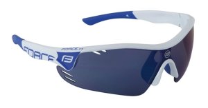 Force Profi Radsportbrille RACE PRO, weiß/blau